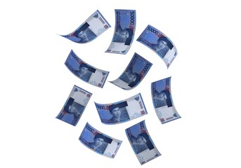 3D Render 50000 Indonesia Money Paper White Background