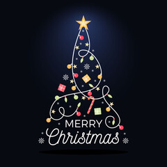 Fondo de Navidad en estilo flat