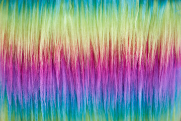 rainbow color faux fur background