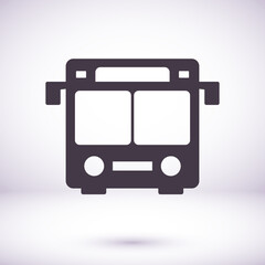 Vector bus icon, solid logo illustration, Vector bus icon, pictogram isolated Vector bus icon, on white
