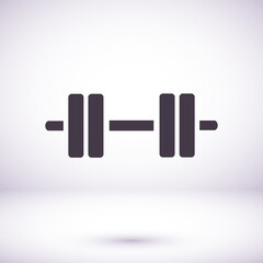 barbell icon isolated sign symbol vector illustration - high quality black style vector icons vector