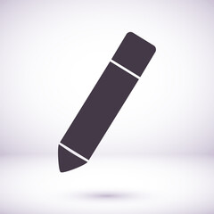 Pen vector icon. Black simple vector icon isolated on white background. vector icon Fountain pen silhouette. Web site page and mobile