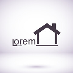Home vector image to be used in web applications, mobile applications and print media. Abstract house logo design template. Colorful sign. Universal vector icon