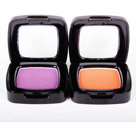 Eye shadows on white background.