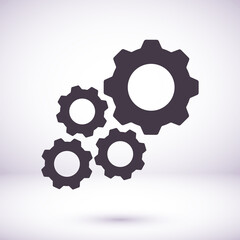 Settings isolated vector icon. Gear symbol. vector icon Gear tool or button for web application or UI.  vector icon Trendy flat style