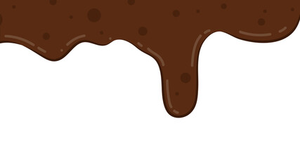 Chocolate stretch on white background. Chocolate background vector.