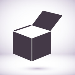 Box vector icon or logo in modern line style. vector icon High quality black outline pictogram for website design and mobile apps vector icon. Vector illustration on a  background.