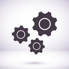 Settings isolated vector icon. Gear symbol. vector icon Gear tool or button for web application or UI.  vector icon Trendy flat style