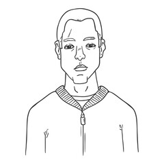 Vector Outline Character - Football Hooligan.