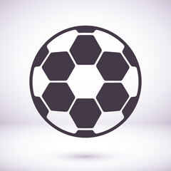 Fototapeta premium Soccer ball vector icon. Soccer ball isolated on a white background. Vector logo illustration.vector icon Football sport symbo