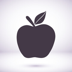 Apple Icon in trendy flat style isolated on grey background. Apple Icon page symbol for your web site design Apple Icon logo, app, UI. Apple