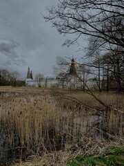 church in the fog