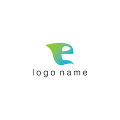 Obraz premium Letter e creative logo, initials illustration, vector design template