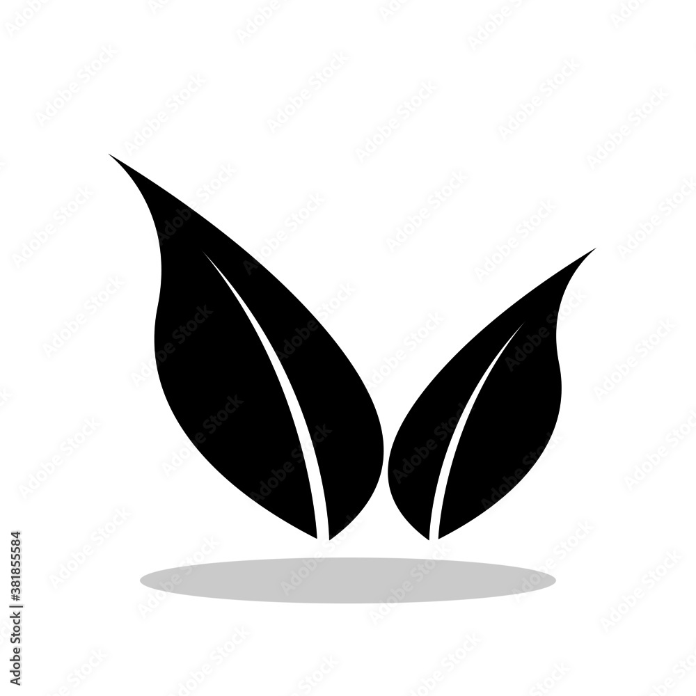 Wall mural leaf icon in trendy flat style. ecology symbol for your web site design, logo, app, ui vector eps 10