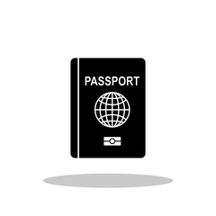 Passport icon in trendy flat style. Passport symbol for your web site design, logo, app, UI Vector EPS 10. 