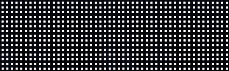 Panorama of Black steel mesh screen pattern and seamless background