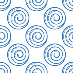 Lollipops abstract seamless pattern. Candies hand drawn endless background. Part of set.