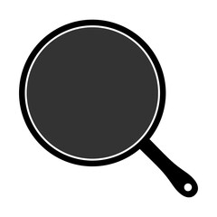 Simple Frying Pan Icon. Vector Image.