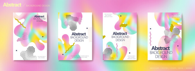 Abstract holographic cover template