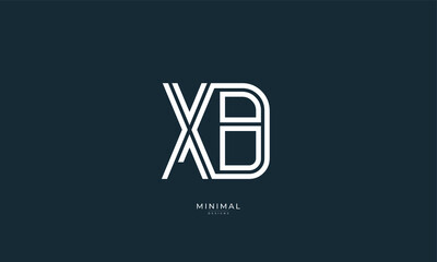 alphabet letter icon logo XB