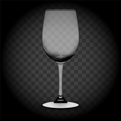 Realistic glass on transparent background vector