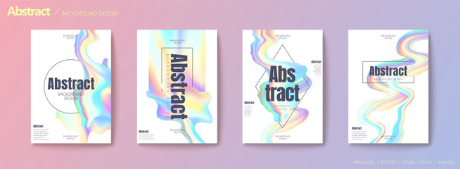 Abstract holographic cover template