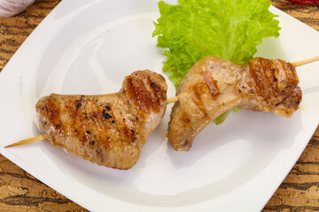 Chicken wings skewer