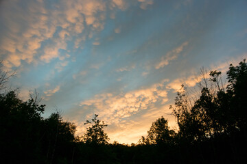 sunset in upstate New York