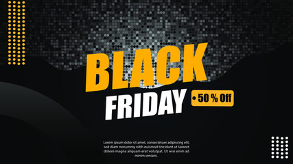 Black friday sale festival. Black Background in luxury to promotions.