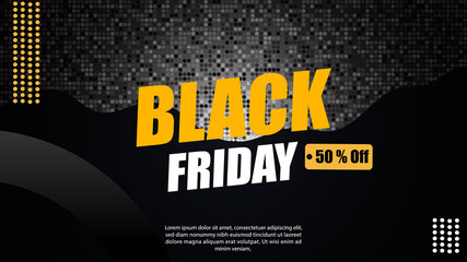 Black friday sale festival. Black Background in luxury to promotions.