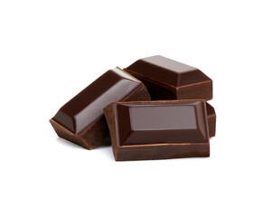 close up of chocolate pieces