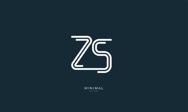Alphabet letter icon logo ZS