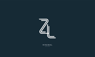 Alphabet letter icon logo ZL
