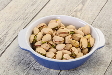 Pistachio nuts heap