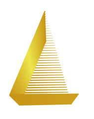 illustration of  gold pyramid for web design logo