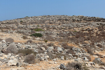 Comino island rocky coast landscape, Malta