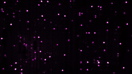 Purple blurred background of LED flashing, blinking and flickering bulbs.