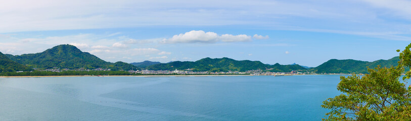 瀬戸内海　パノラマ風景　津田の松原(香川県)