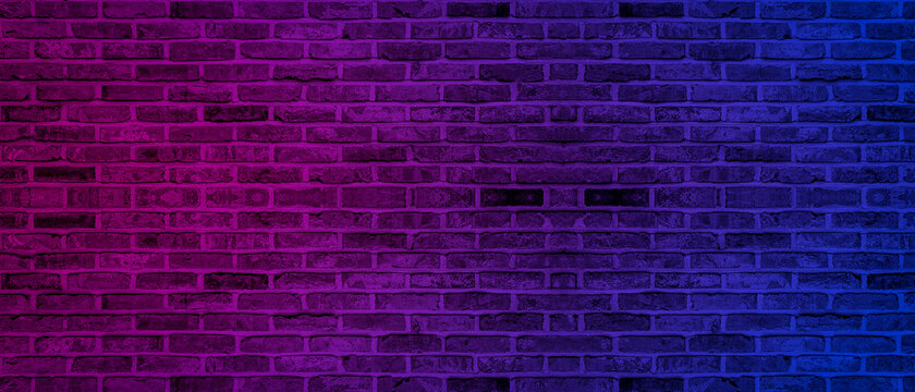 Lighting effect neon light on brick wall texture for party or club bar  background decoration. Stock Photo | Adobe Stock