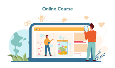 Volunteer web banner or landing page set. Charity community