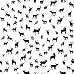 Christmas wooden reindeer seamless pattern background. illustration background. Vector illustration layered for easy manipulation and custom coloring