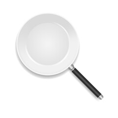 Realistic 3d Detailed Frying Pan with Handle . Vector
