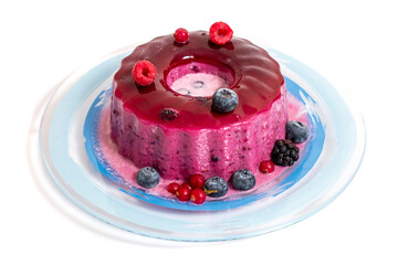 Sweet homemade blueberry pudding