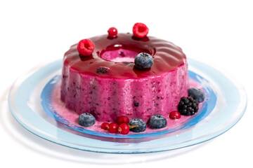 Sweet homemade blueberry pudding