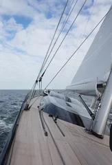 Foto auf Acrylglas Sailing at Northsea. Waddenzee.. Noordzee. Super sailing yacht. Netherlands. Sailingboat. sail. © A