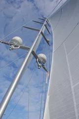 Tuinposter Sailing at Nortsea. Waddenzee.. Noordzee. Super sailing yacht. Netherlands. Sailingboat. sail. © A