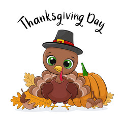 Happy Thanksgiving Celebration Design. Vector Illustration