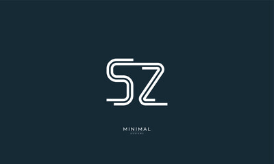 Alphabet letter icon logo SZ