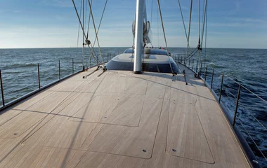 Foto auf Acrylglas Sailing at Nortsea. Waddenzee.. Noordzee. Super sailing yacht. Netherlands. Sailingboat. sail. © A