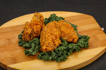 Hot fried crispy chicken wings
